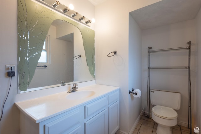 5488 S Hollow Springs Cir W, Murray, UT 84123 - bathroom with toilet, tile patterned floors, and vanity