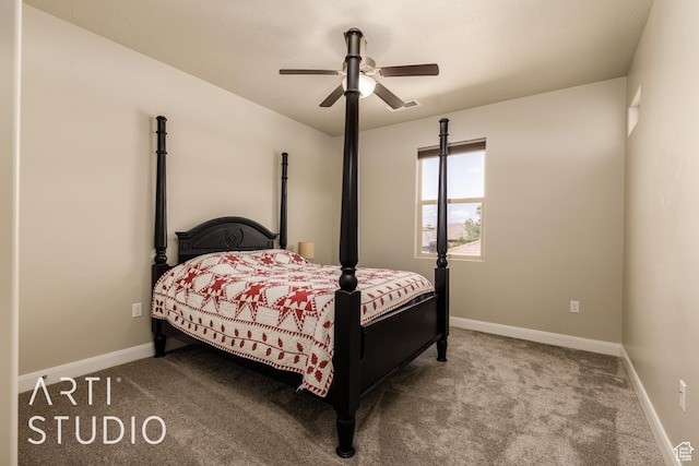 2691 E 3800 S, St George, UT 84790 - carpeted bedroom featuring a ceiling fan and baseboards