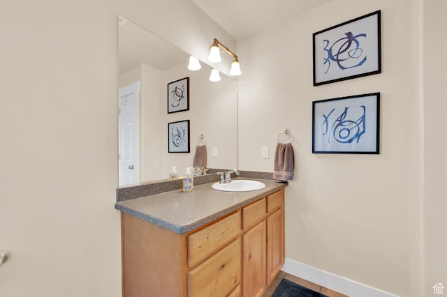 8374 E Lake Pines Dr Unit 269, Heber City, UT 84032 - bathroom with baseboards, vanity, and tile patterned floors