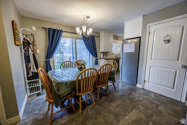 30 N 1300 E, Springville, UT 84663 - dining room featuring baseboards and an inviting chandelier