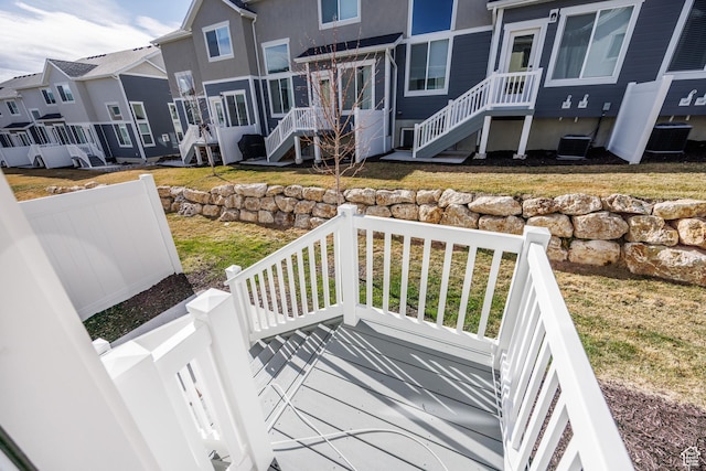 3951 W 1450 N Unit 269, Lehi, UT 84043 - wooden terrace featuring a residential view and cooling unit