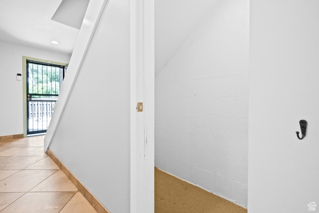 4667 S Black Swan Dr, Millcreek, UT 84117 - hallway featuring light tile patterned floors and recessed lighting