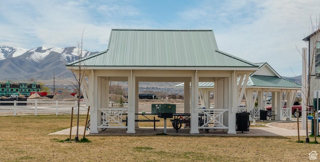 1088 E Propeller Row, Saratoga Springs, UT 84045 - view of community with a lawn, fence, and a mountain view