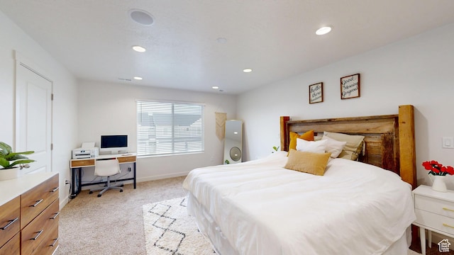 14952 S Messi St, Herriman, UT 84096 - bedroom featuring baseboards, recessed lighting, and light carpet