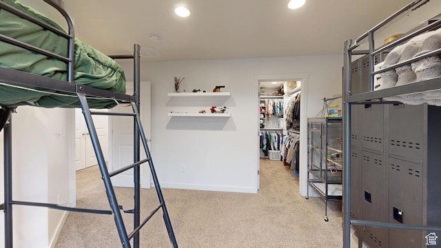 14952 S Messi St, Herriman, UT 84096 - carpeted bedroom featuring a spacious closet, a closet, baseboards, and recessed lighting