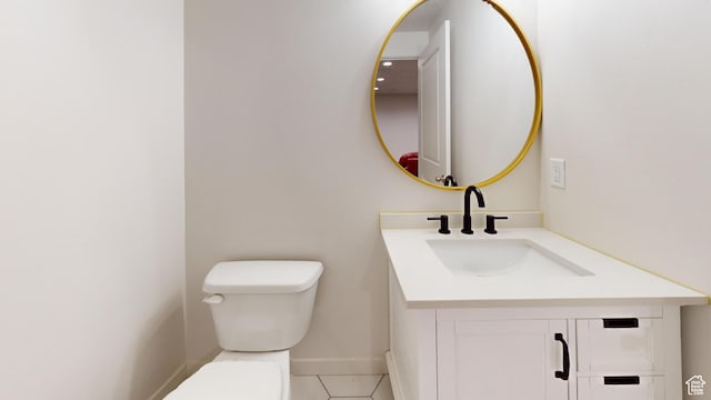 14952 S Messi St, Herriman, UT 84096 - bathroom with toilet, vanity, tile patterned floors, and baseboards