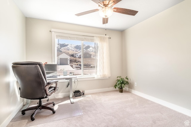 437 N 800 E, Hyde Park, UT 84318 - carpeted office with baseboards and ceiling fan