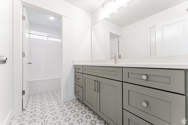 3671 W 950 N Unit 218, Lehi, UT 84043 - full bath with vanity, tile patterned floors, and washtub / shower combination