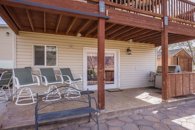 98 E Mt Peale Dr, Moab, UT 84532 - view of patio / terrace featuring area for grilling