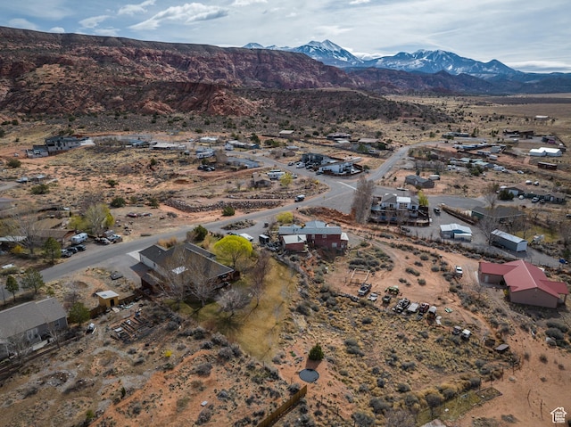 98 E Mt Peale Dr, Moab, UT 84532 - drone / aerial view with a mountain view