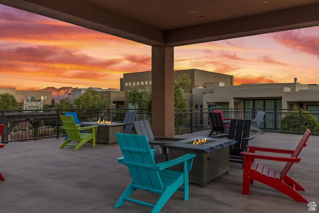 5024 W Nashoba Trl Unit 74, Hurricane, UT 84737 - view of patio / terrace with a fire pit