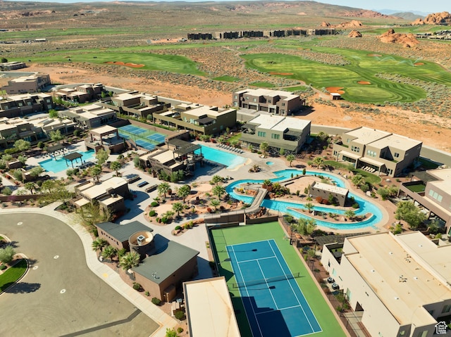 5024 W Nashoba Trl Unit 74, Hurricane, UT 84737 - aerial view featuring a mountain view and view of golf course
