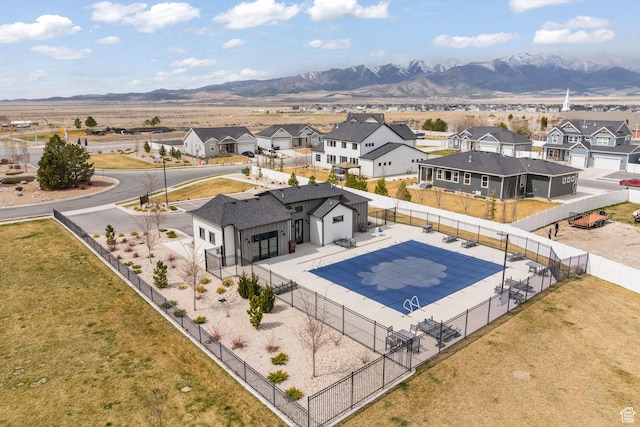 988 E Harrier St N, Eagle Mountain, UT 84005 - aerial view featuring a residential view and a mountain view