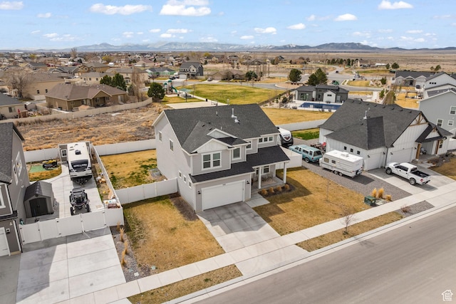988 E Harrier St N, Eagle Mountain, UT 84005 - bird's eye view featuring a mountain view and a residential view