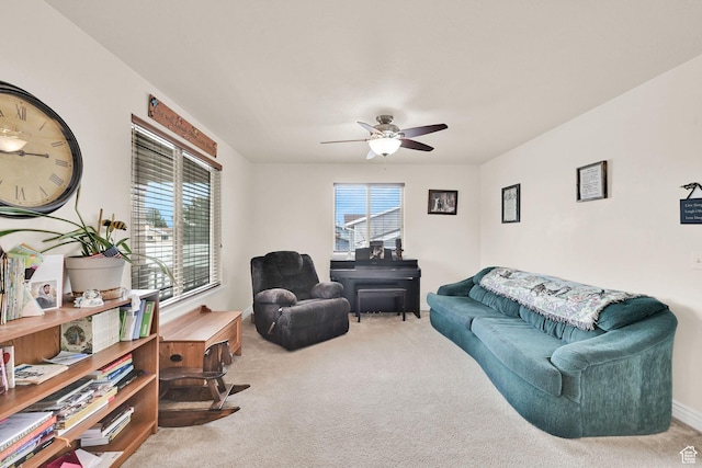 6007 W Jargon Way, Salt Lake City, UT 84118 - living room with ceiling fan and carpet