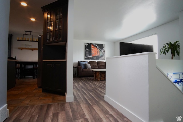 7598 S 2290 W, West Jordan, UT 84084 - hall with dark wood-style floors and recessed lighting