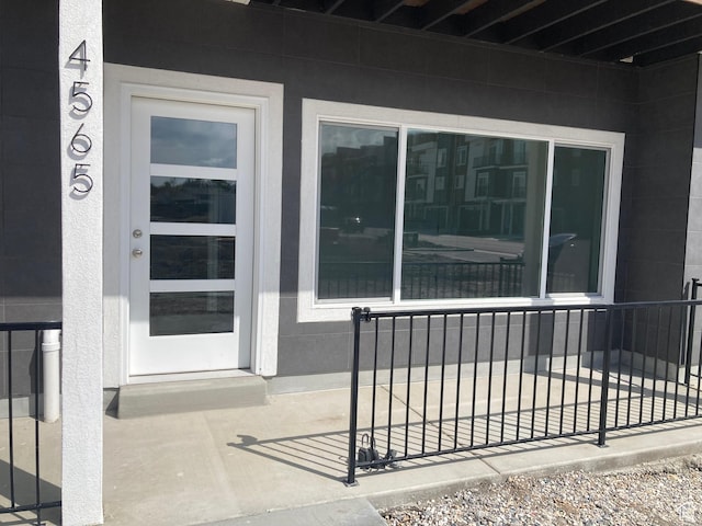 view of doorway to property