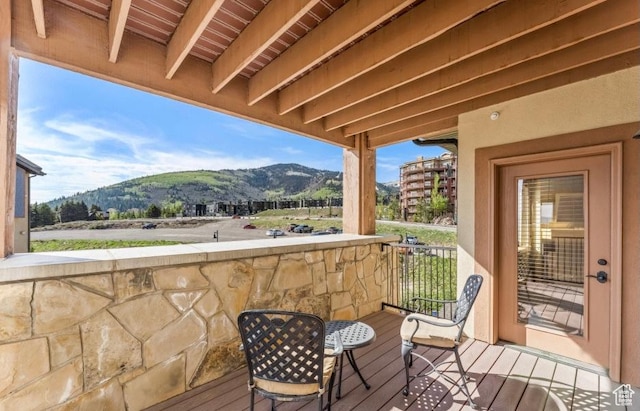 2669 Canyons Resort Dr Unit 312, Park City, UT 84098 - wooden terrace featuring a mountain view