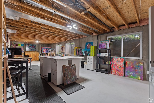 basement with healthy amount of natural light