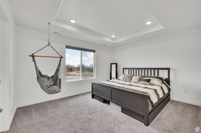 2080 E Colette St, Lake Point, UT 84074 - carpeted bedroom with recessed lighting and a raised ceiling