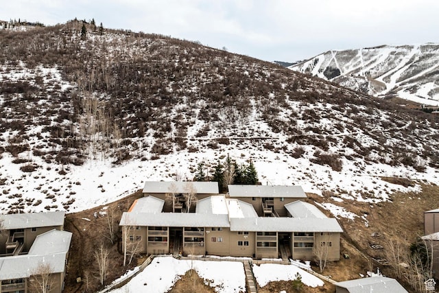 1680 Upper Ironhorse Loop Unit D3, Park City, UT 84060 - snowy aerial view with a mountain view