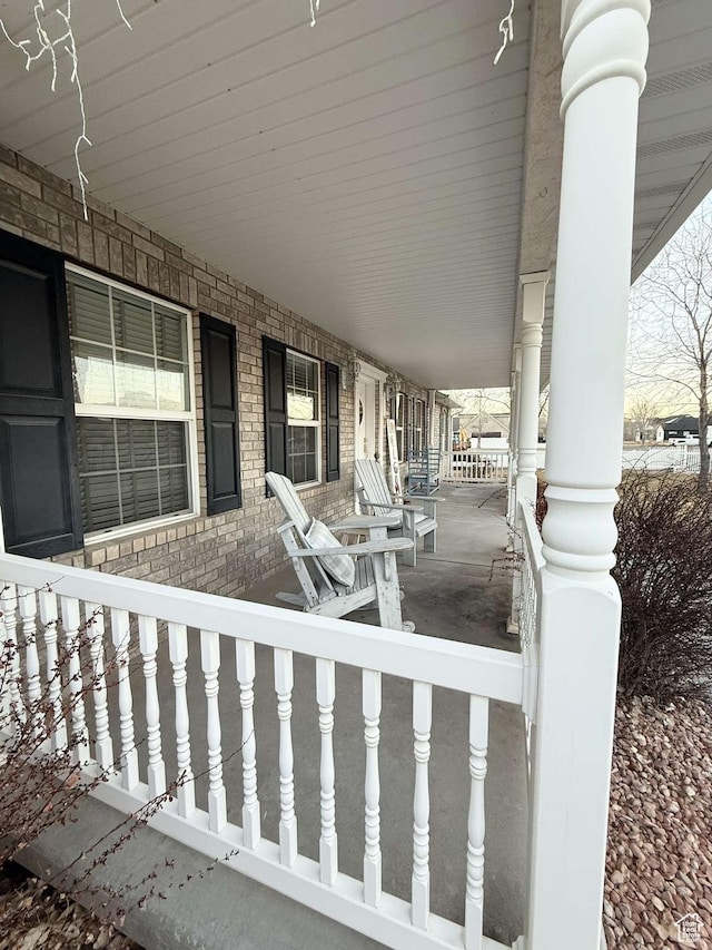 view of patio / terrace featuring covered porch
