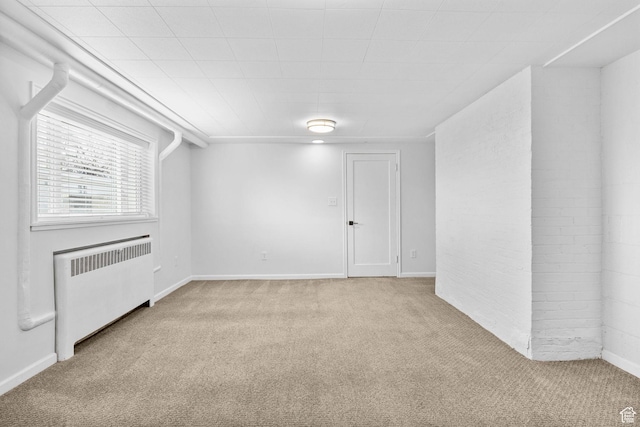 2928 S 575 W, Bountiful, UT 84010 - below grade area with light colored carpet, baseboards, and radiator heating unit