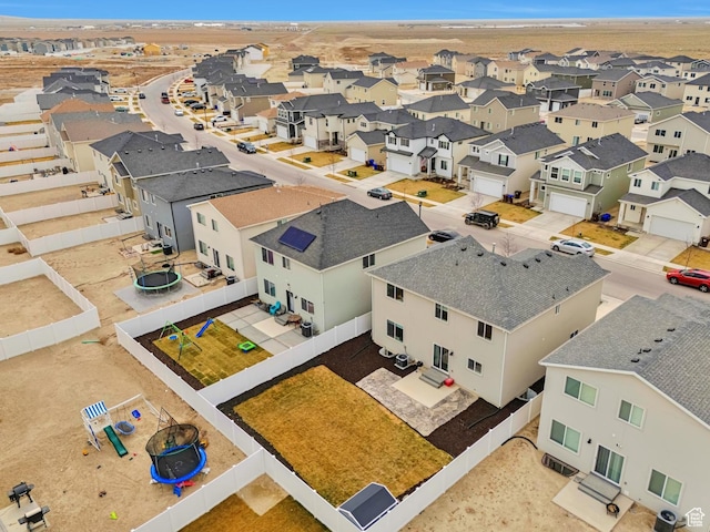 aerial view featuring a residential view