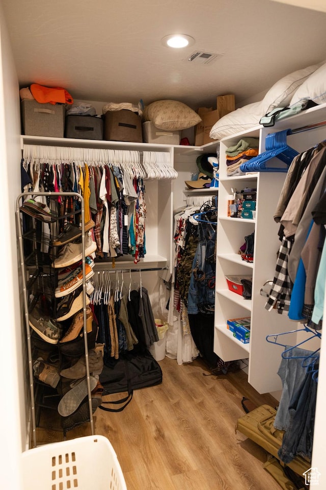 686 N 275 W Unit 1, La Verkin, UT 84745 - walk in closet featuring visible vents and wood finished floors