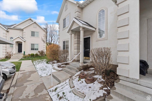 1192 E 440 N, Spanish Fork, UT 84660 - view of front of property with stucco siding and entry steps