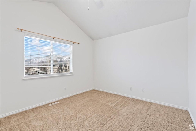 1192 E 440 N, Spanish Fork, UT 84660 - unfurnished room with carpet and lofted ceiling