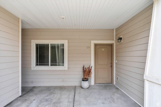 view of doorway to property