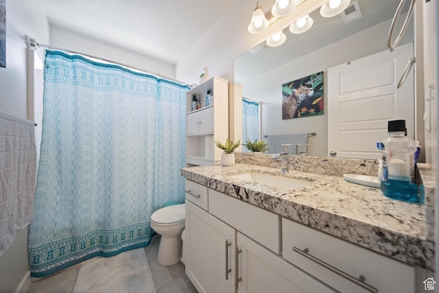 3724 E Long Ridge Dr, Eagle Mountain, UT 84005 - full bath with tile patterned floors, visible vents, toilet, and vanity