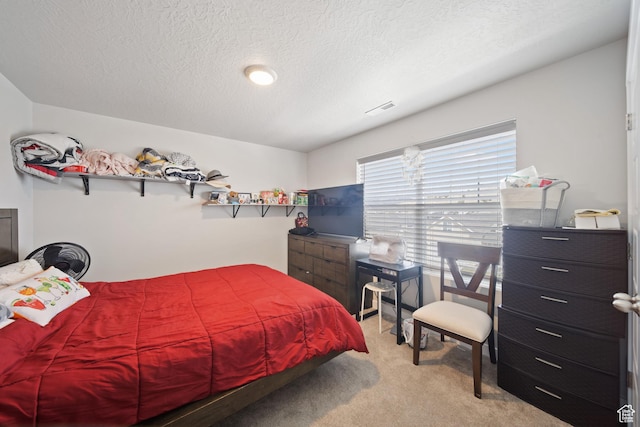 3724 E Long Ridge Dr, Eagle Mountain, UT 84005 - carpeted bedroom featuring a textured ceiling and visible vents