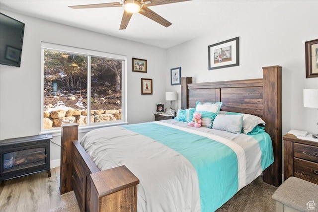 14440 N 11740 E, Mount Pleasant, UT 84647 - bedroom featuring wood finished floors and ceiling fan
