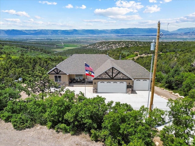 14440 N 11740 E, Mount Pleasant, UT 84647 - aerial view of property and surrounding area featuring a mountainous background and a forest