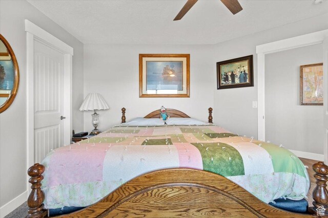 14440 N 11740 E, Mount Pleasant, UT 84647 - bedroom with baseboards and ceiling fan