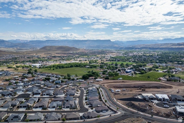 1867 W Grapevine, Hurricane, UT 84737 - aerial view of residential area featuring a mountainous background