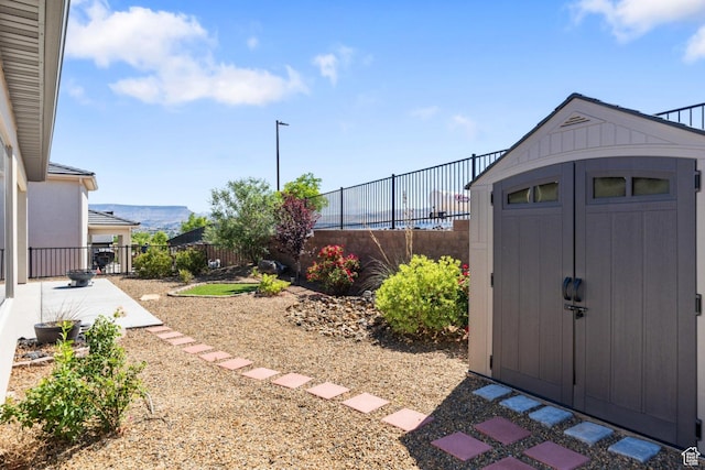 1867 W Grapevine, Hurricane, UT 84737 - fenced backyard featuring a shed and an outdoor structure