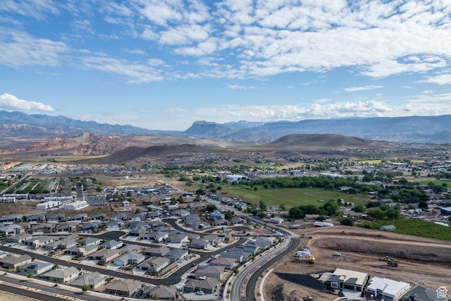 1867 W Grapevine, Hurricane, UT 84737 - aerial perspective of suburban area with a mountainous background