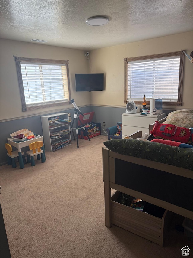 120 E Deseret Cir, Grantsville, UT 84029 - bedroom with a textured ceiling and carpet
