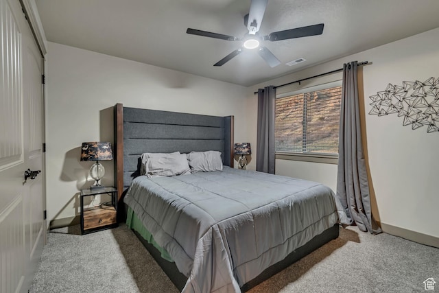 692 N Harrison Blvd, Ogden, UT 84404 - carpeted bedroom with baseboards and a ceiling fan