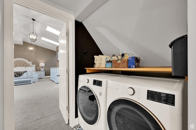 3225 N 1000 W, Pleasant View, UT 84414 - clothes washing area with carpet flooring, laundry area, and washer and dryer