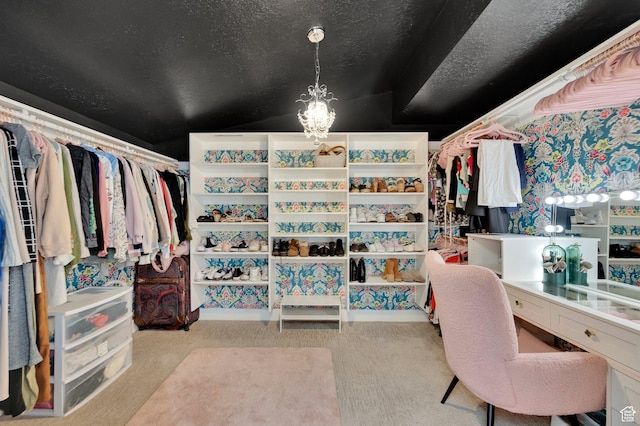 3225 N 1000 W, Pleasant View, UT 84414 - spacious closet with an inviting chandelier and carpet