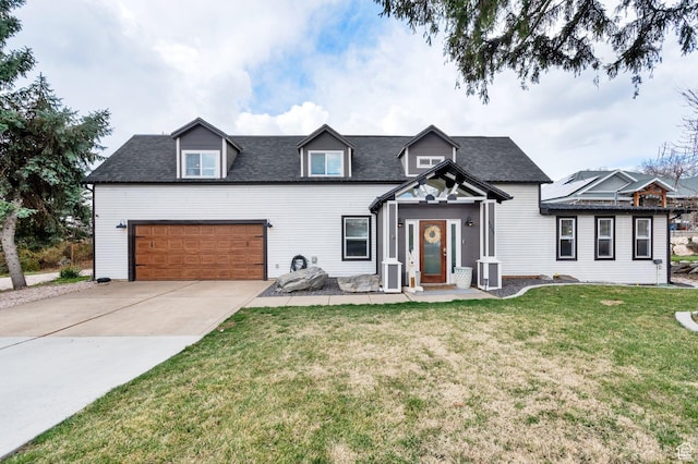 3225 N 1000 W, Pleasant View, UT 84414 - view of front facade with a shingled roof, a front lawn, and concrete driveway