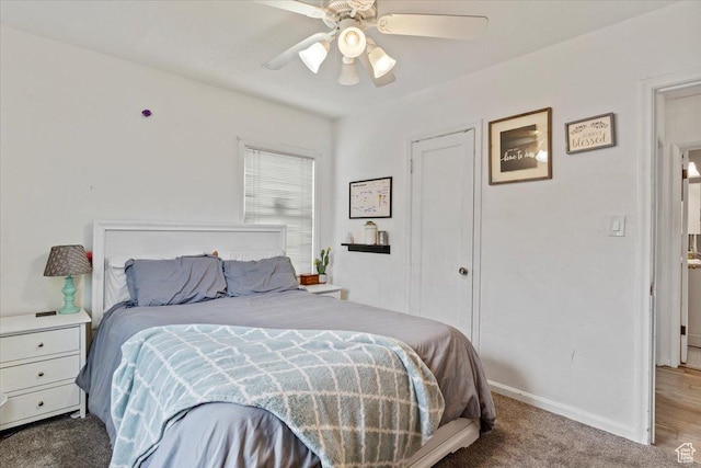1335 Swan St, Ogden, UT 84401 - carpeted bedroom with ceiling fan, baseboards, and a closet
