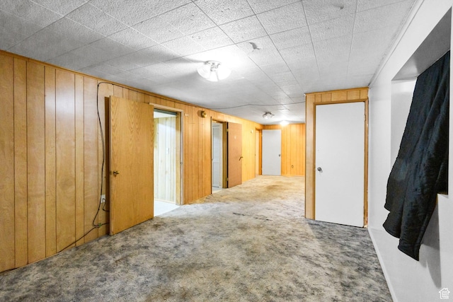 605 E 400 N, Richfield, UT 84701 - carpeted empty room featuring wooden walls