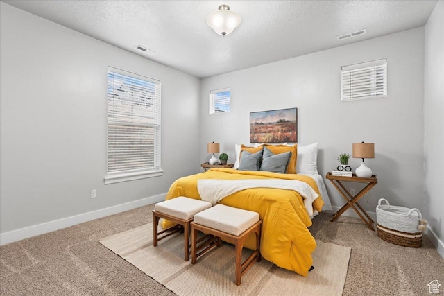1816 W Eaglewood Dr Unit 101, Saratoga Springs, UT 84045 - bedroom with baseboards, carpet floors, a textured ceiling, and visible vents