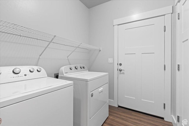 1816 W Eaglewood Dr Unit 101, Saratoga Springs, UT 84045 - laundry area featuring dark wood-type flooring, laundry area, and washer and dryer
