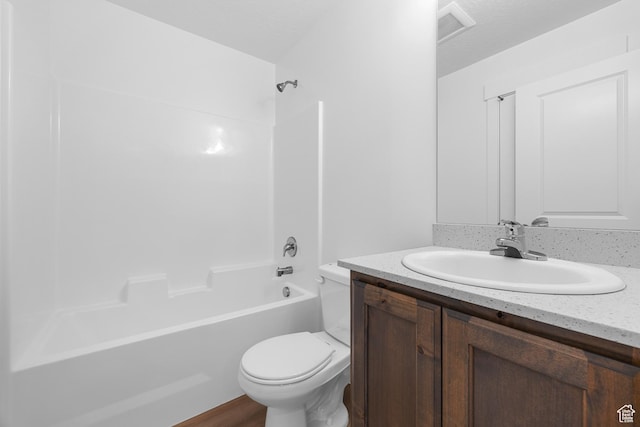 1651 E 900 N Unit 16, Spanish Fork, UT 84660 - bathroom featuring toilet, vanity, shower / tub combination, and visible vents